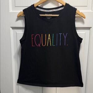 Rae Dunn equality sleeveless tee shirt
